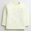 Girls Cotton Blend Solid Thermal T-Shirt - Pink & Yellow