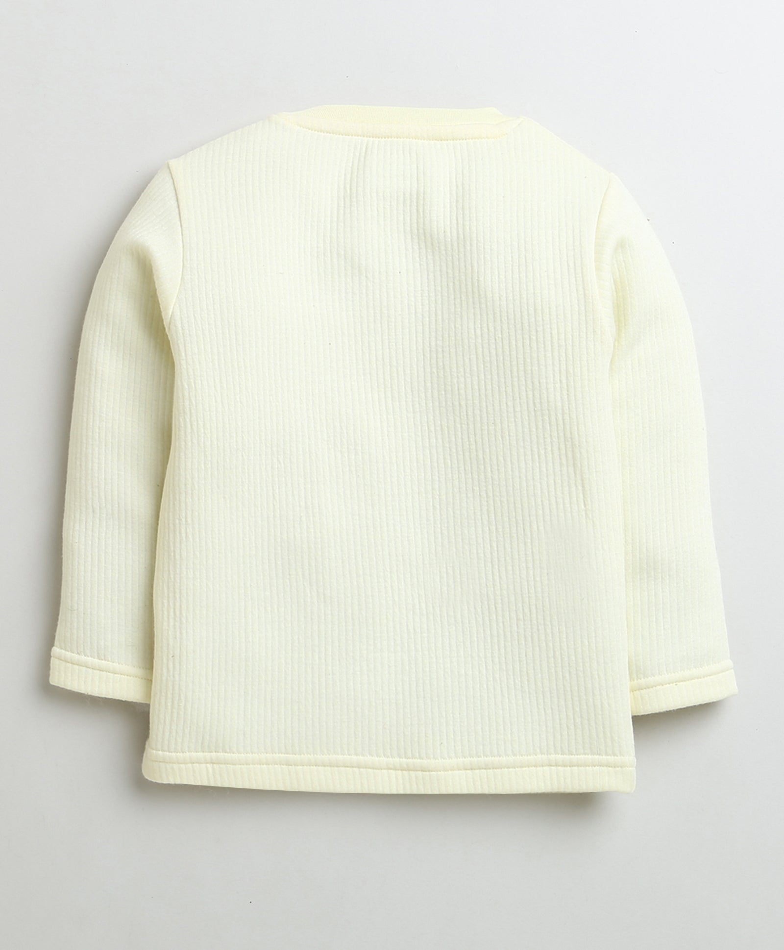 Girls Cotton Blend Solid Thermal T-Shirt - Pink & Yellow