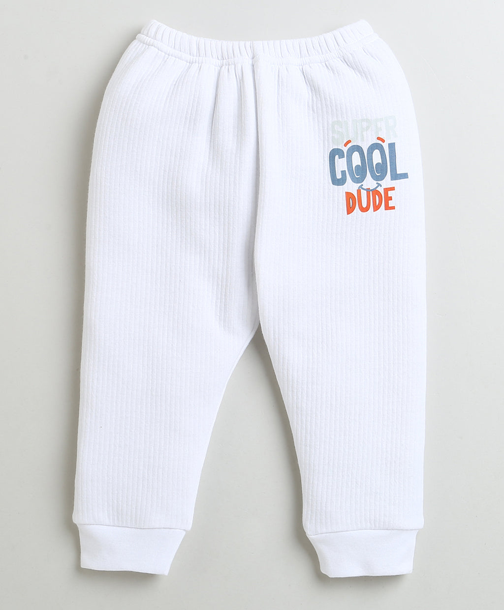 Bumzee White & Indigo Blue Thermal Jogger, Pack of 2, Cotton Blend