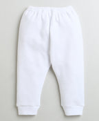 Bumzee White & Indigo Blue Thermal Jogger, Pack of 2, Cotton Blend
