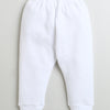 Boys Cotton Blend Solid Thermal Jogger - White & Indigo Blue