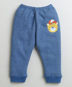 Bumzee White & Indigo Blue Thermal Jogger, Pack of 2, Cotton Blend