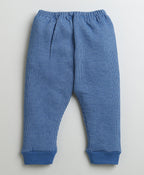 Bumzee White & Indigo Blue Thermal Jogger, Pack of 2, Cotton Blend