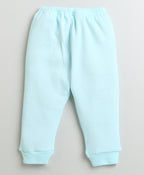 Bumzee Sky Blue & Charcoal Grey Thermal Jogger, Pack of 2, Cotton Blend