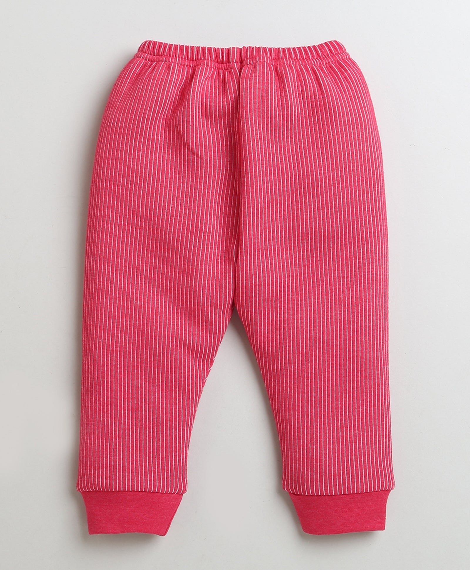 Girls Cotton Blend Solid Thermal Jogger - Dark Pink & Mauve