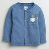 Boys Cotton Blend Solid Thermal Jabla & Jogger Set - Indigo Blue