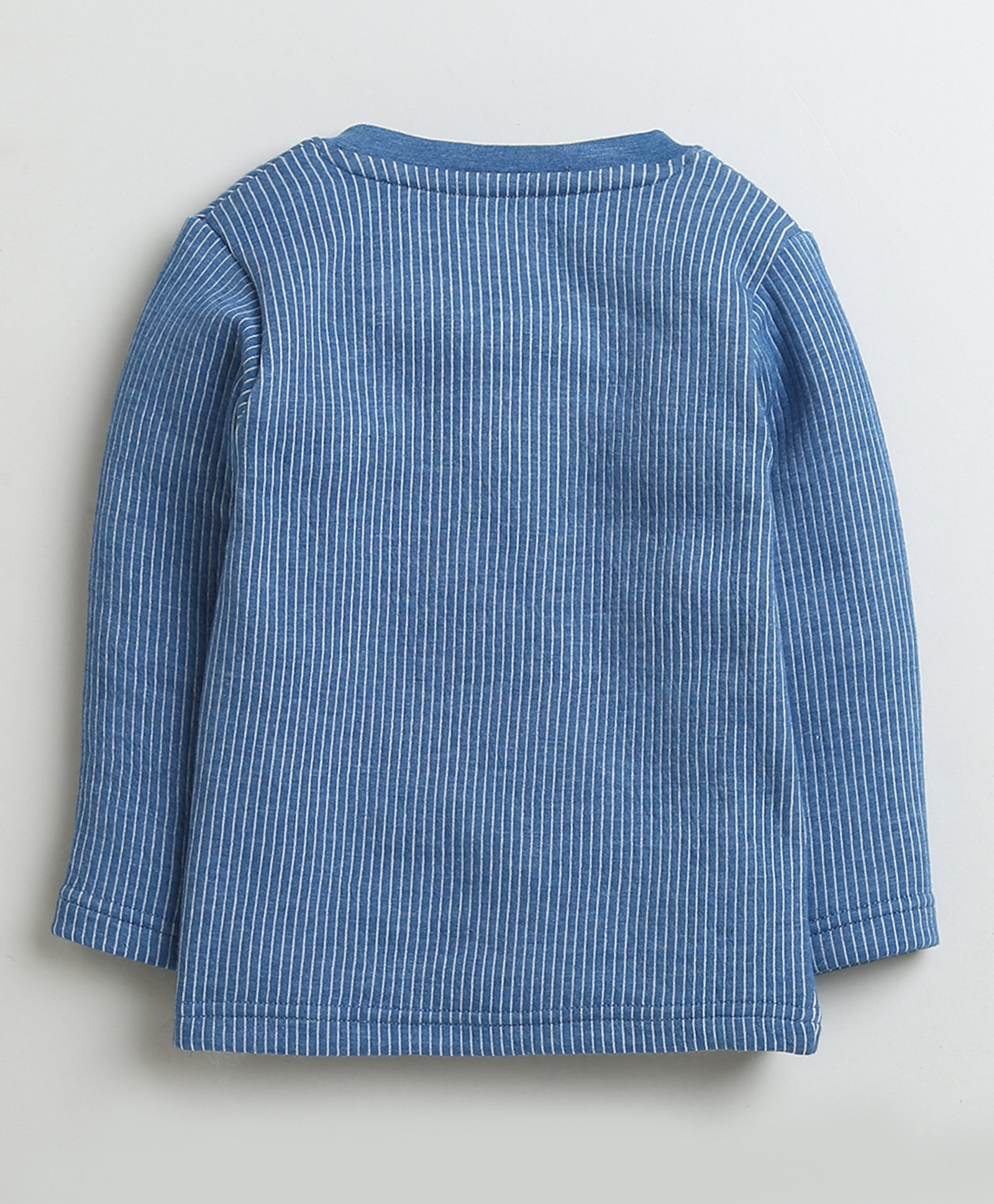 Boys Cotton Blend Solid Thermal Jabla & Jogger Set - Indigo Blue