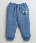 Bumzee Indigo Blue Thermal Jabla & Jogger Set, Full Sleeves, Cotton Blend