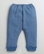 Bumzee Indigo Blue Thermal Jabla & Jogger Set, Full Sleeves, Cotton Blend