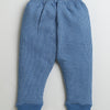 Boys Cotton Blend Solid Thermal Jabla & Jogger Set - Indigo Blue