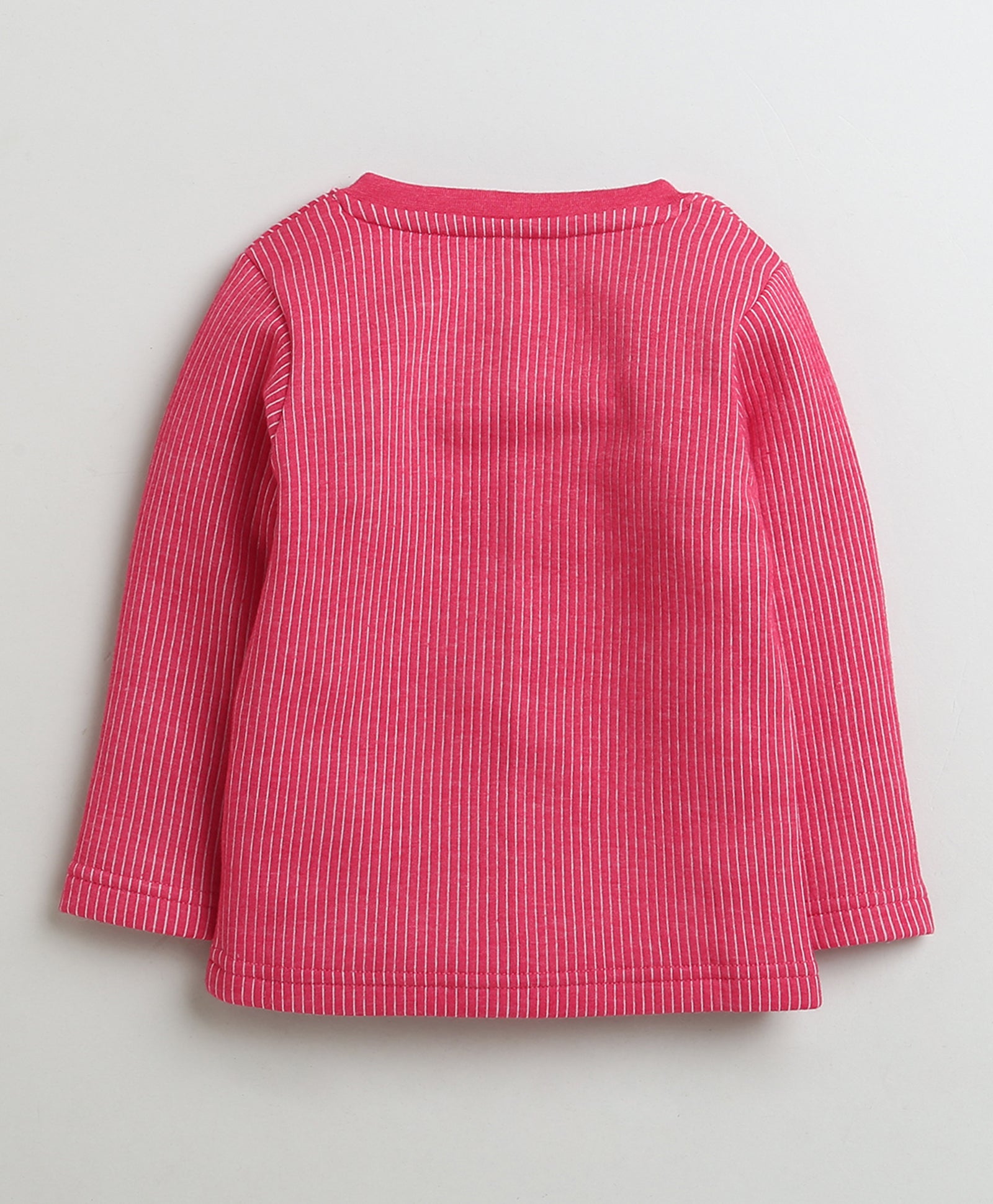 Girls Cotton Blend Solid Thermal Jabla & Jogger Set - Dark Pink
