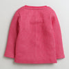 Girls Cotton Blend Solid Thermal Jabla & Jogger Set - Dark Pink
