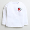 Boys Cotton Blend Solid Thermal T-Shirt & Jogger Set - White