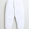 Boys Cotton Blend Solid Thermal T-Shirt & Jogger Set - White