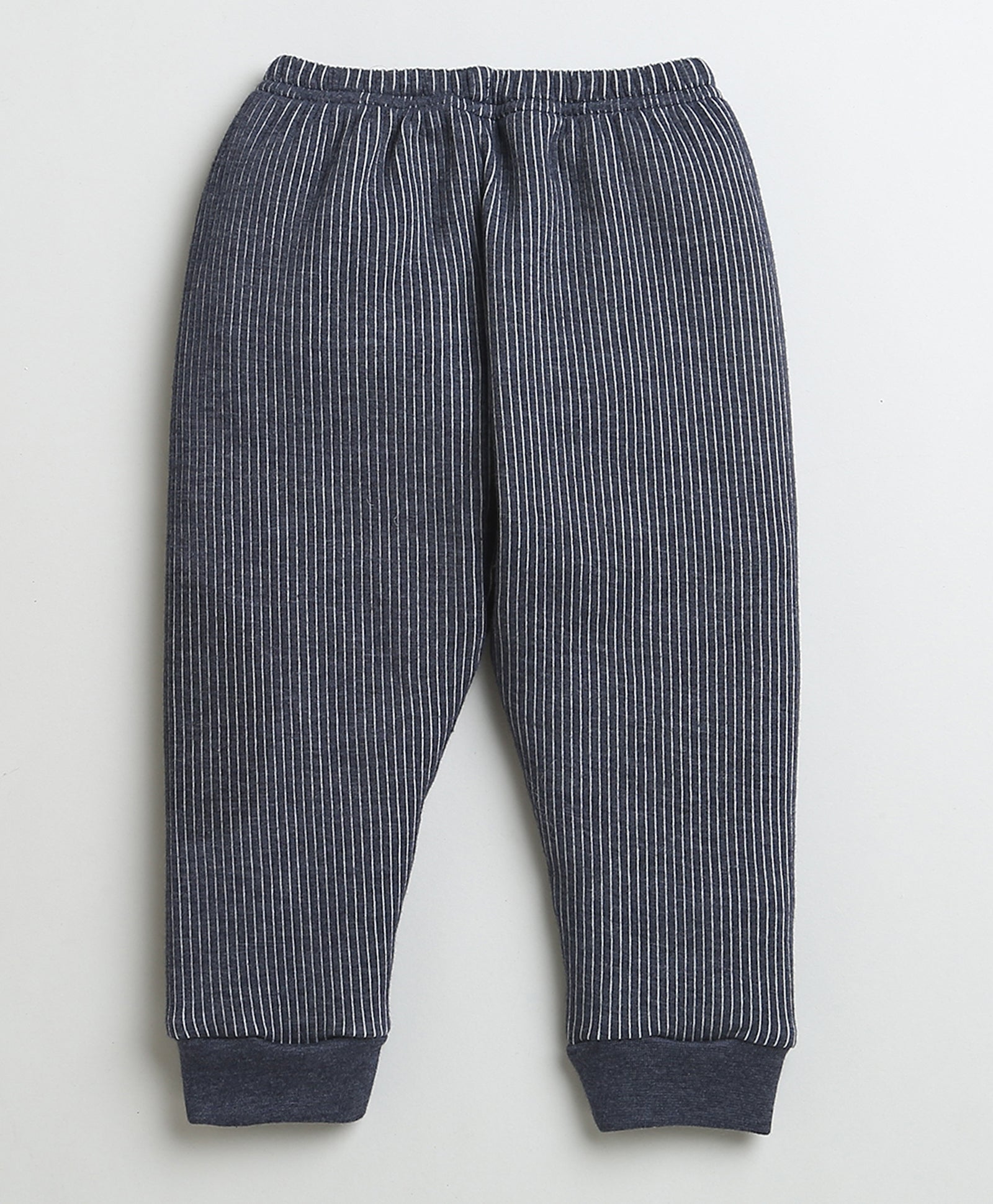 Boys Cotton Blend Solid Thermal T-Shirt & Jogger Set - Charcoal Grey