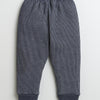 Boys Cotton Blend Solid Thermal T-Shirt & Jogger Set - Charcoal Grey
