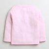 Girls Cotton Blend Solid Thermal T-Shirt & Jogger Set - Pink