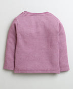 Mauve Thermal T-Shirt & Jogger Set, Full Sleeves