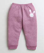 Mauve Thermal T-Shirt & Jogger Set, Full Sleeves