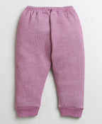 Mauve Thermal T-Shirt & Jogger Set, Full Sleeves