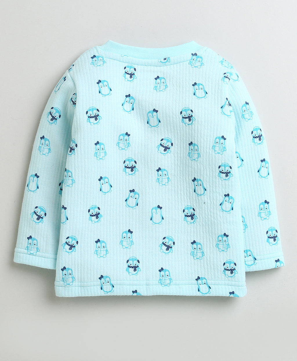 Bumzee Orange & Sky Blue Animal Print Thermal Jabla, Pack of 2, Full Sleeves