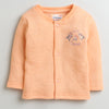 Girls Cotton Blend Penguin Thermal Jabla - Orange & Sky Blue