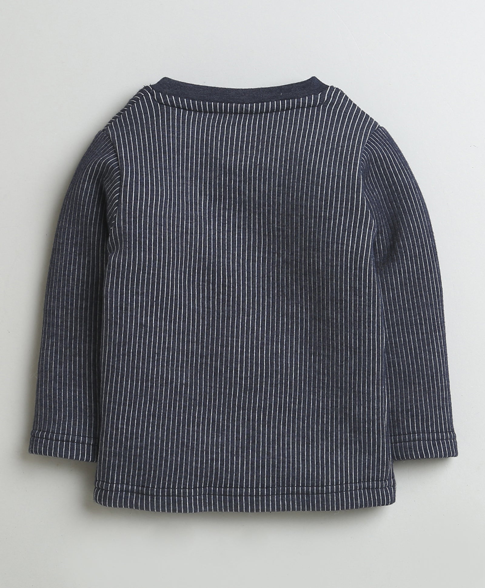 Boys Cotton Blend Jungle Theme Thermal Jabla - White & Charcoal Grey
