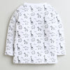 Boys Cotton Blend Jungle Theme Thermal Jabla - White & Charcoal Grey