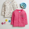 Girls Cotton Blend Elephant Thermal Jabla - Beige & Dark Pink