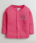 Bumzee Beige & Dark Pink Animal Print Thermal Jabla, Pack of 2, Full Sleeves