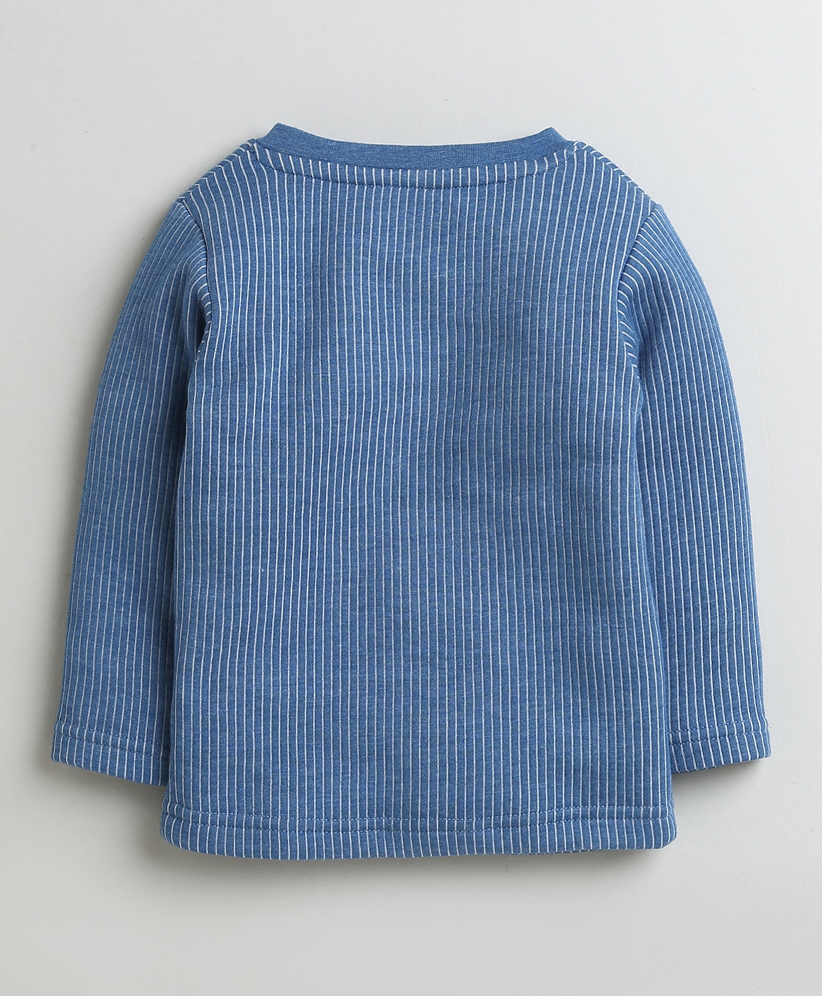 Boys Cotton Blend Bunny Thermal Jabla - Pink & Indigo Blue