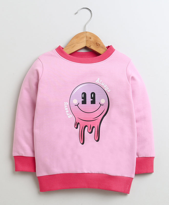 Boys French Terry Smile Sweatshirt - Pink