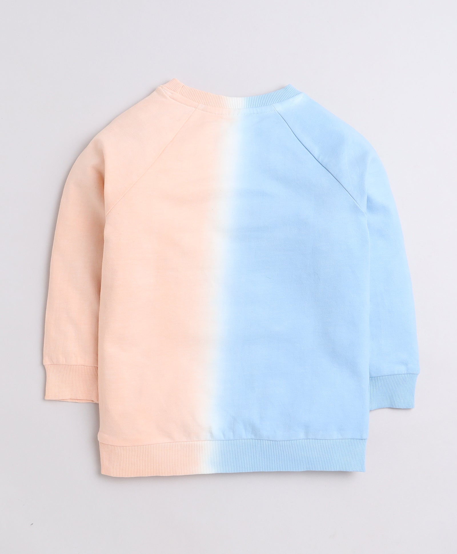 Boys French Terry Tie & Dye Sweatshirt - Blue & Peach