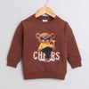 Boys French Terry Bear Sweatshirt - Brown