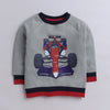 Boys French Terry Racing Car Sweatshirt - Grey