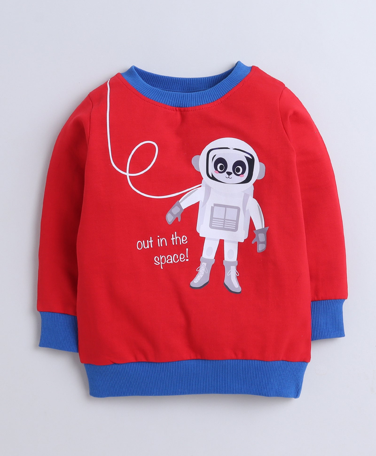 Boys French Terry Astronaut  Sweatshirt - Red