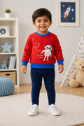 Bumzee Red Graphic Print Sweatshirt, Full Sleeves, French Terry (Style Peb9674N)