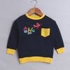 Boys French Terry Aeroplane Sweatshirt - Navy