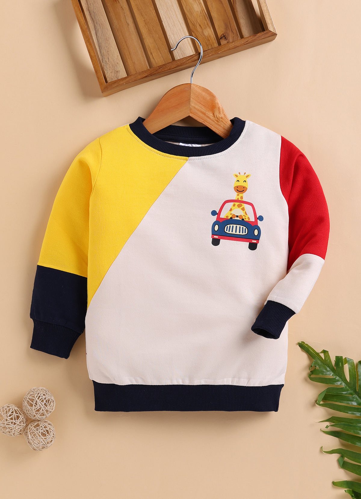 Bumzee Multi Cut & Sew Sweatshirt, Full Sleeves, French Terry (Style Peb9679N)