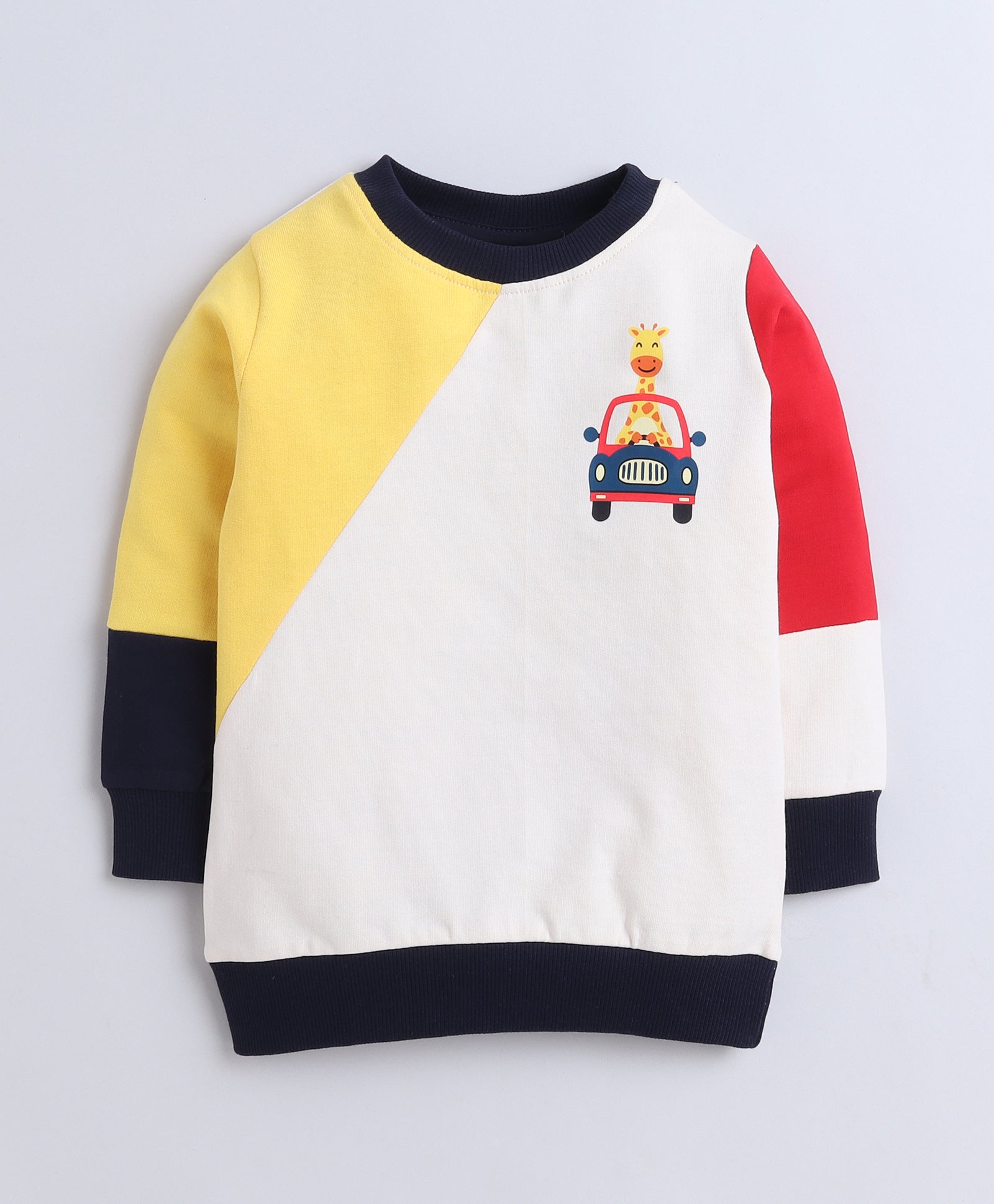 Boys French Terry Colour Blocked Sweatshirt - Multi