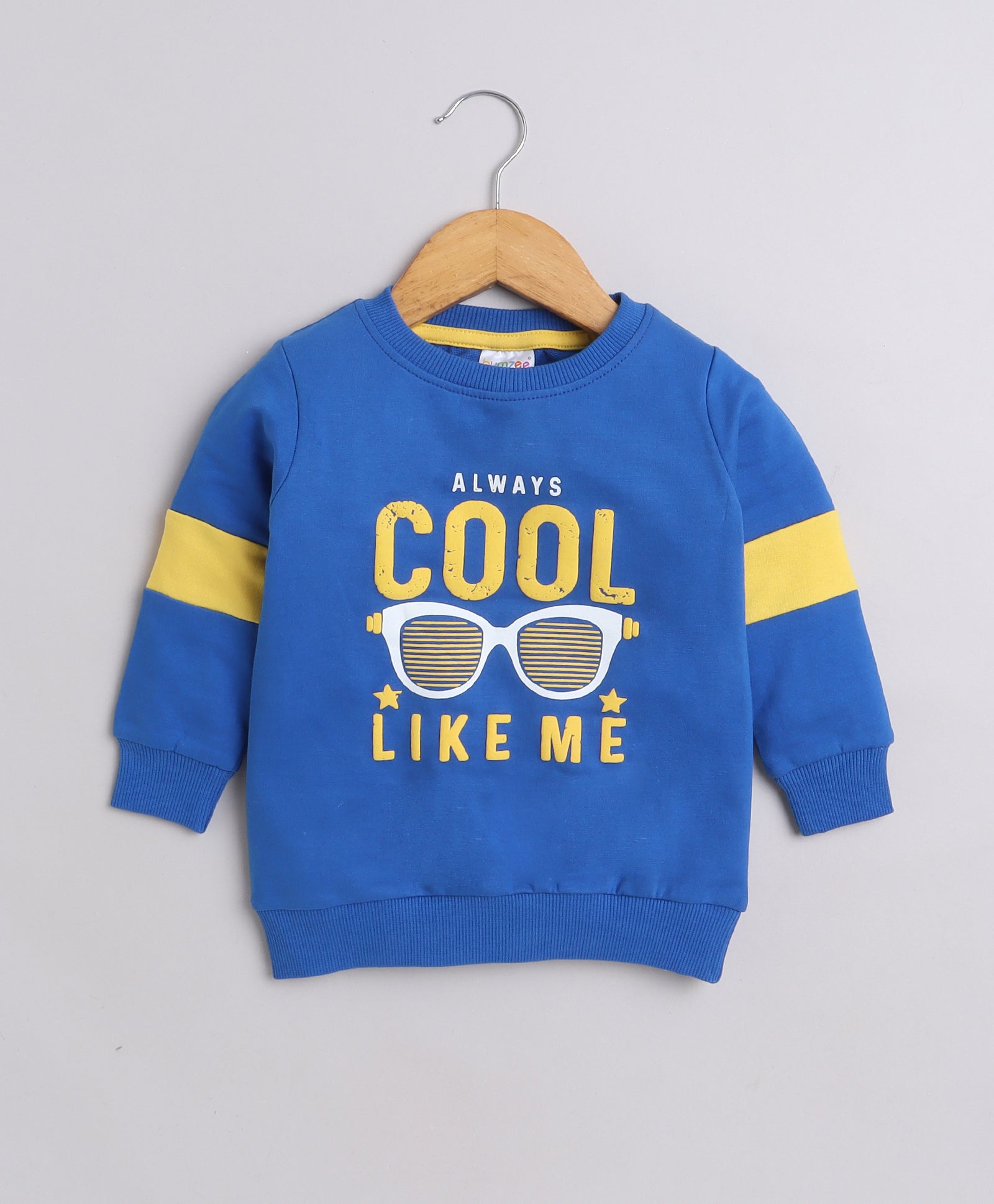 Boys French Terry Text Sweatshirt - Royal Blue