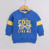 Boys French Terry Text Sweatshirt - Royal Blue