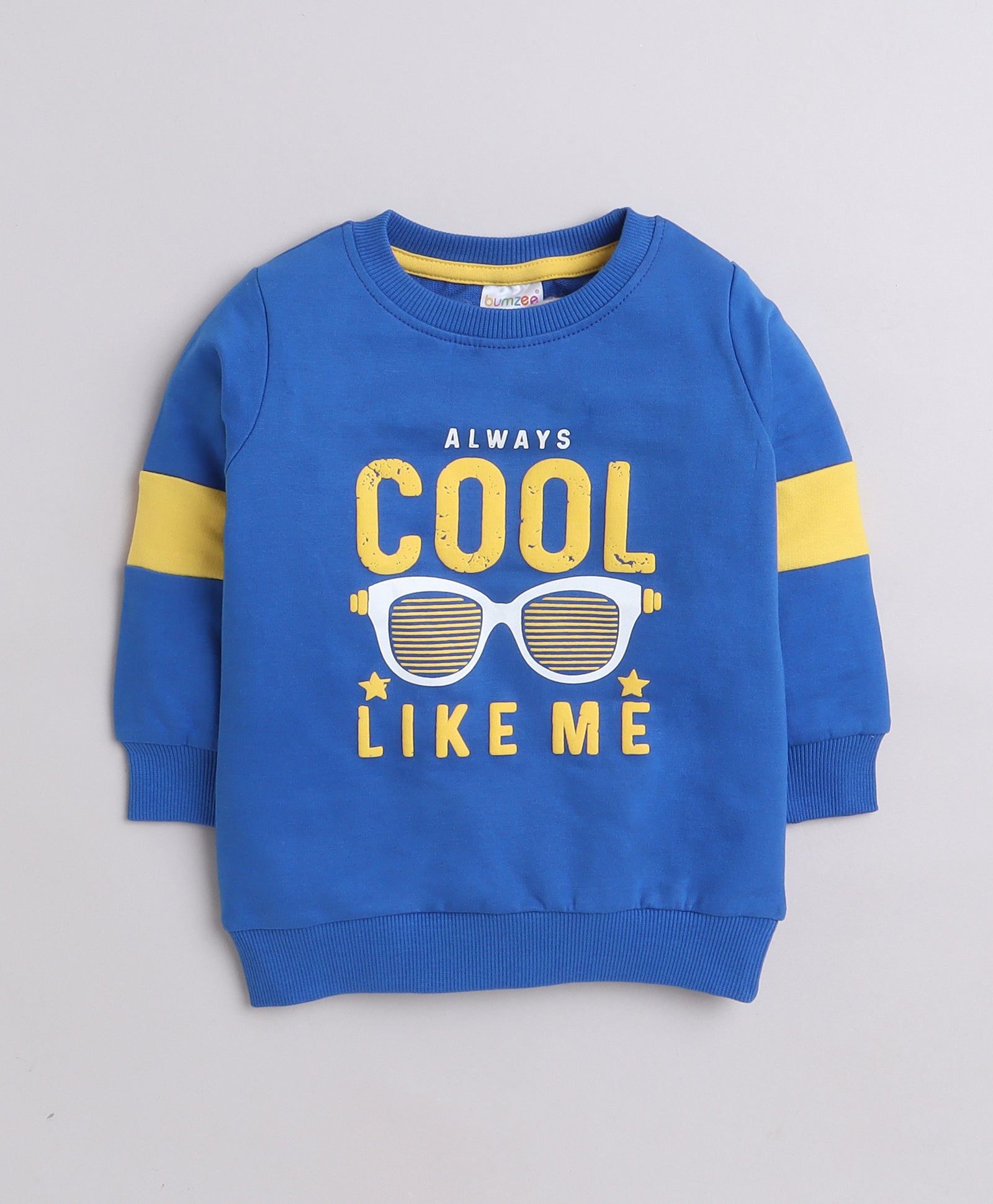 Boys French Terry Text Sweatshirt - Royal Blue