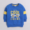 Boys French Terry Text Sweatshirt - Royal Blue