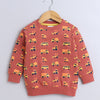 Boys French Terry Vehicle Sweatshirt - Brown