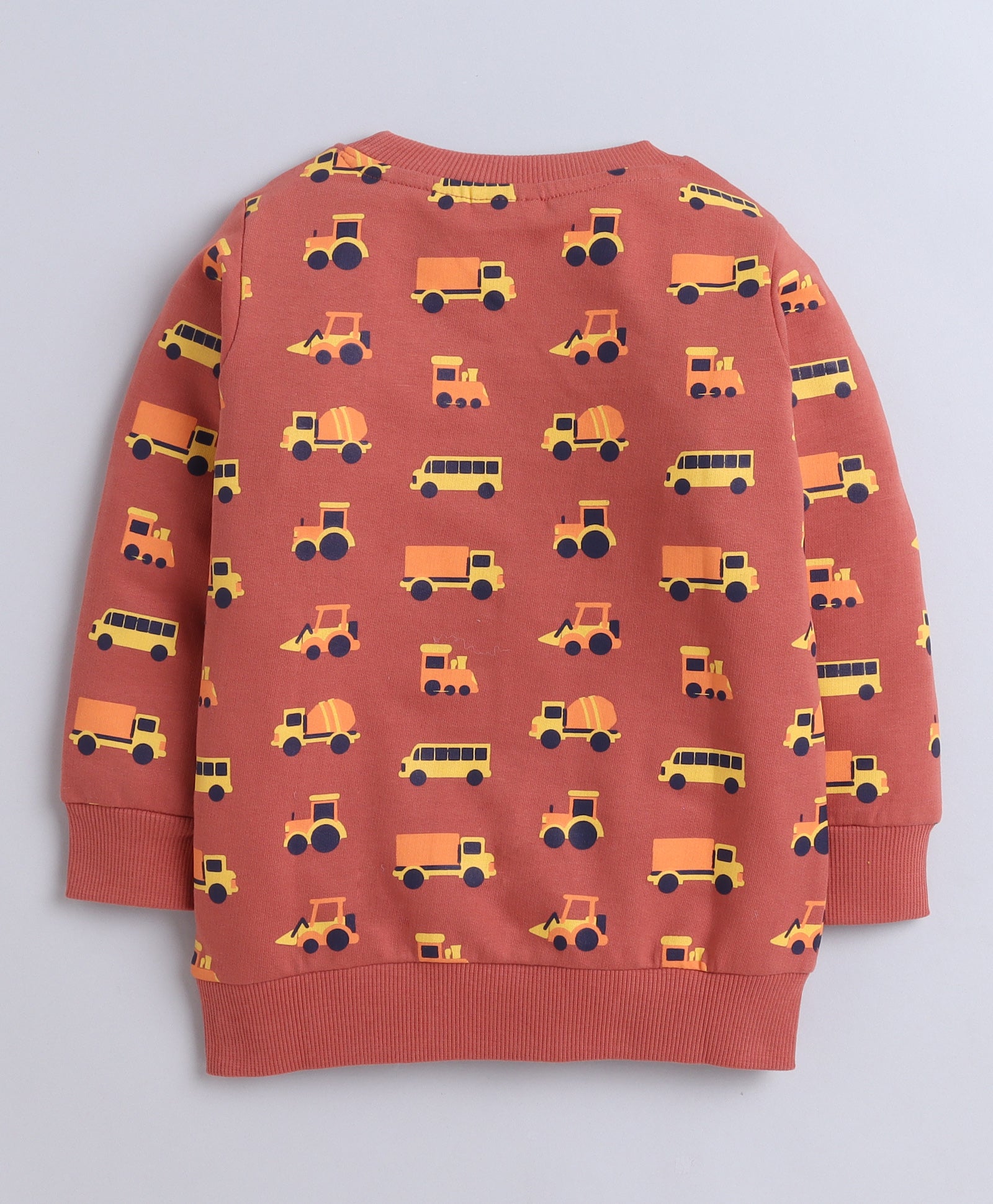 Boys French Terry Vehicle Sweatshirt - Brown