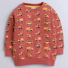 Boys French Terry Vehicle Sweatshirt - Brown