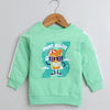 Boys French Terry Cartoon Sweatshirt - Light Green