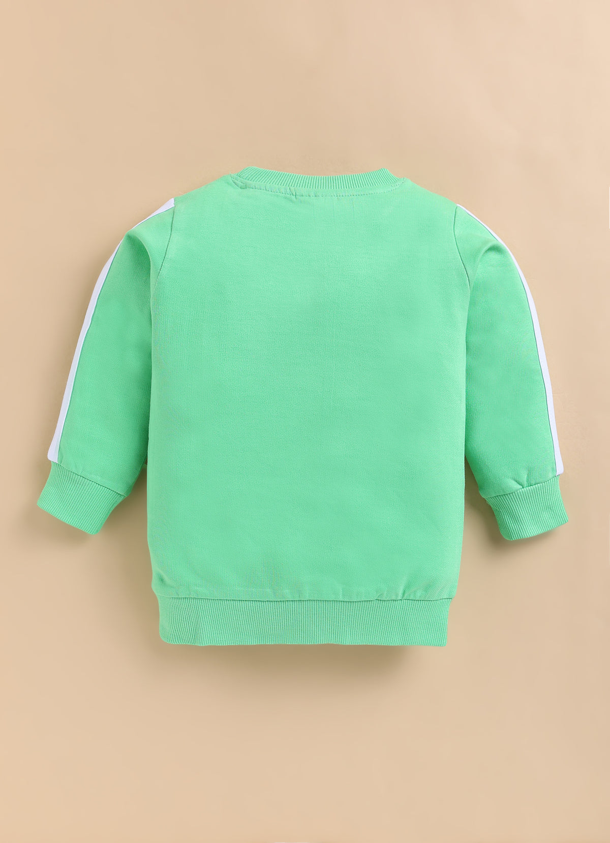 Bumzee Light Green Graphic Print Sweatshirt, Full Sleeves, French Terry (Style Peb9683N)