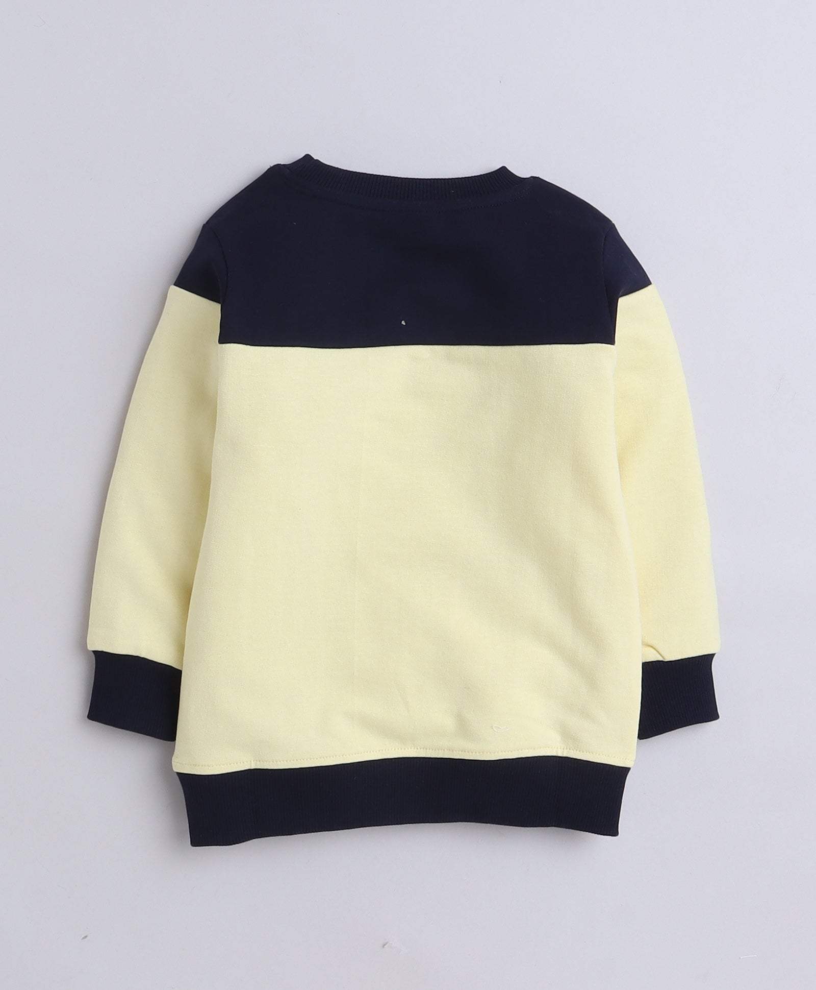Boys French Terry Construction Theme Sweatshirt - Yellow & Navy